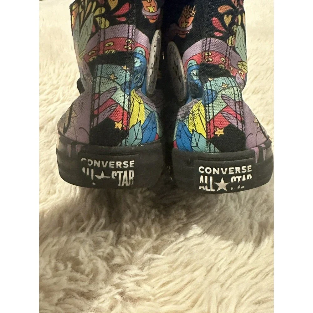Converse All Star Unisex Kids High Top Sneakers Black/Multicolor US 3 EU 35